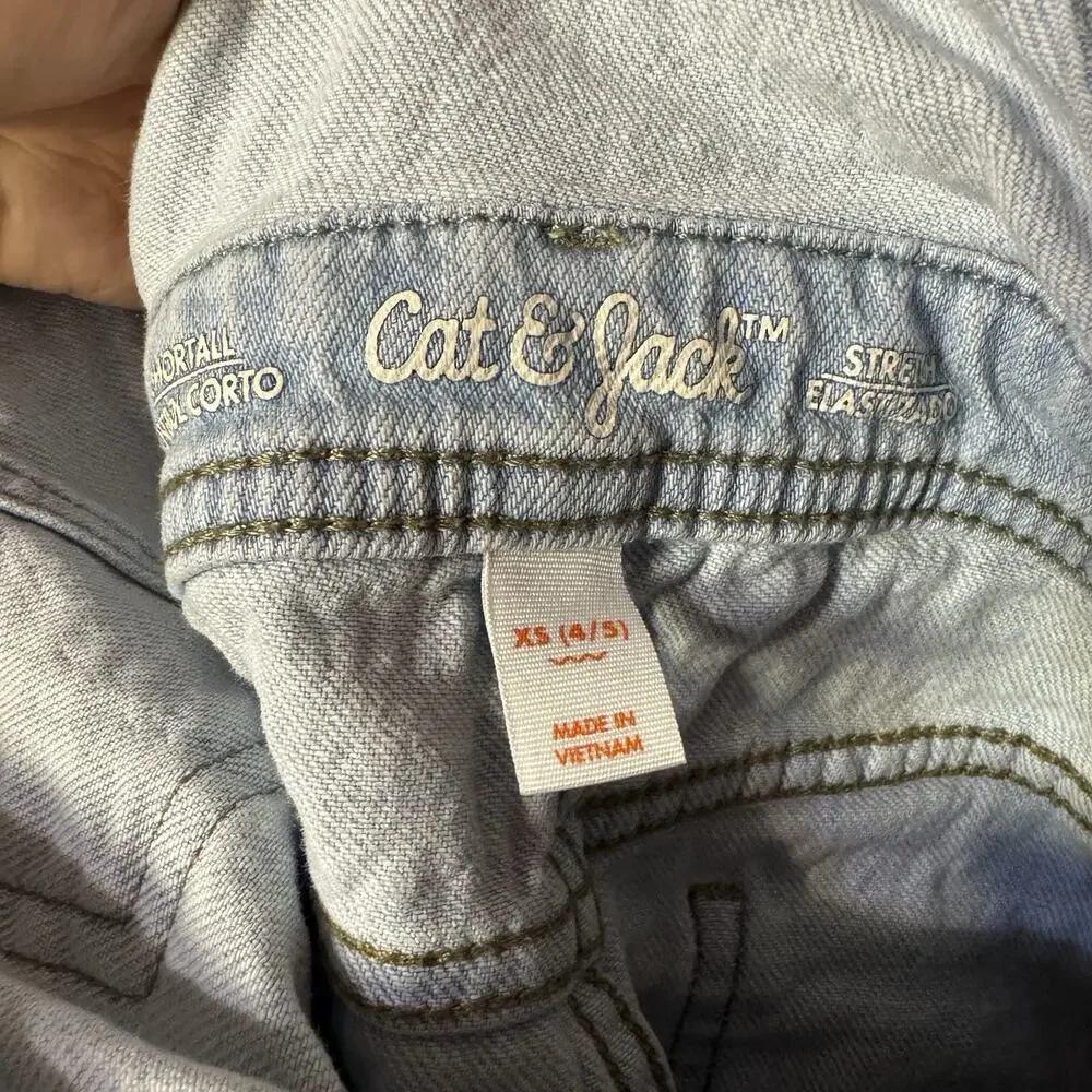 Kids size 4/5 cat and Jack short overalls
